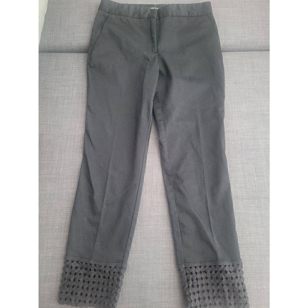 Zara‎ Dress Ankle Pants Crochet Black Slacks Size Small